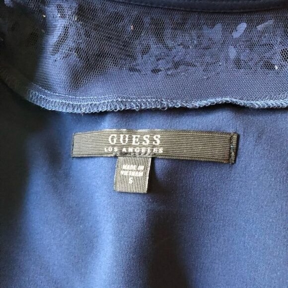 Guess Navy Indigo Blue, Simple Beaded Shift Sz S - Picture 7 of 9